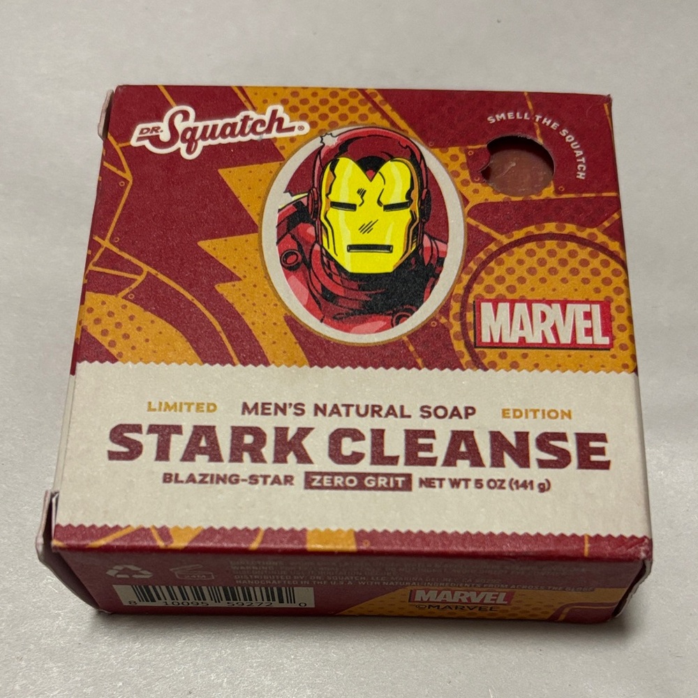 Marvel Stark Cleanse Soap with Red and Yellow Design